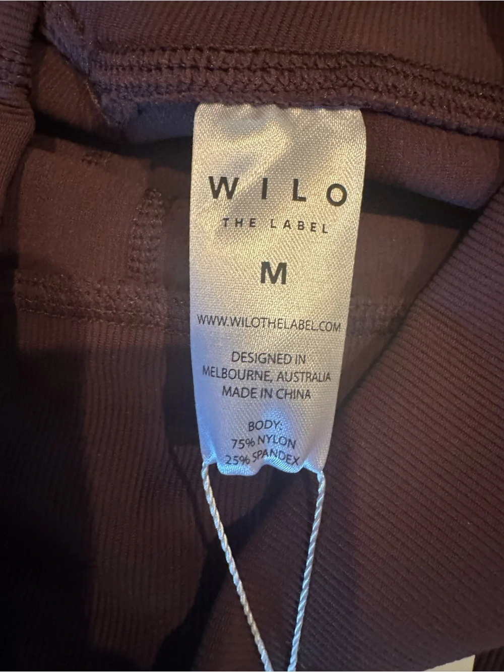 Wilo The Label 2PK Wellness Hood Legging – Chocolate, Size M, NWT